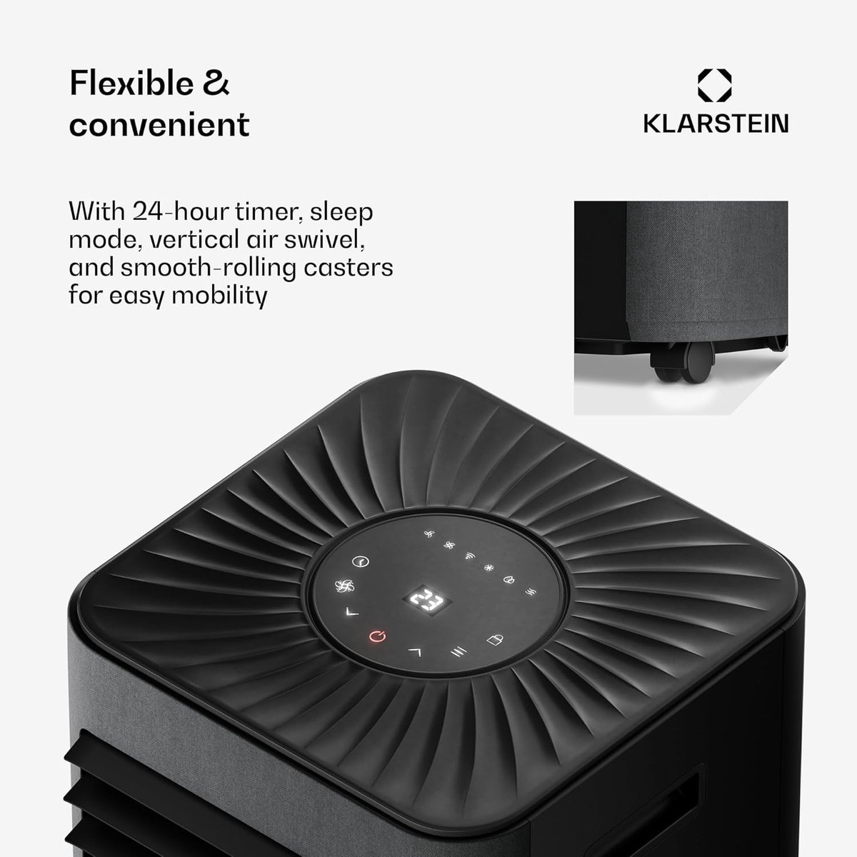 Mobiele Airco - Airconditioner Ventilator - Ruimte Koelen - 3-in-1 Functie - 33 m² - Donkergrijs — afbeelding 4