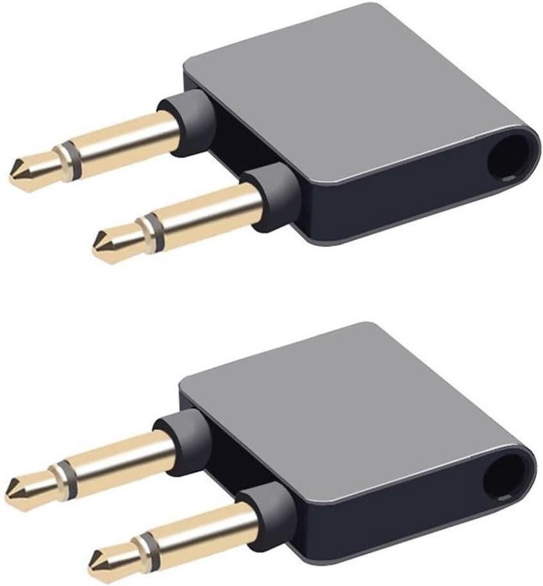 Audio Adapter - Vliegtuig Adapter - Vliegtuig Geluid - 3.5mm Jack - 1 cm - Zilver