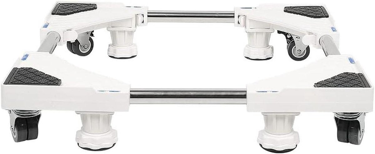 Wasmachinesokkel Verstelbaar - Onderstel Wasmachine Droger - Huishoudelijke Apparaten Plaatsen - Geluidsreducerend Anti-Vibratie - 42 cm-64 cm - Zilver