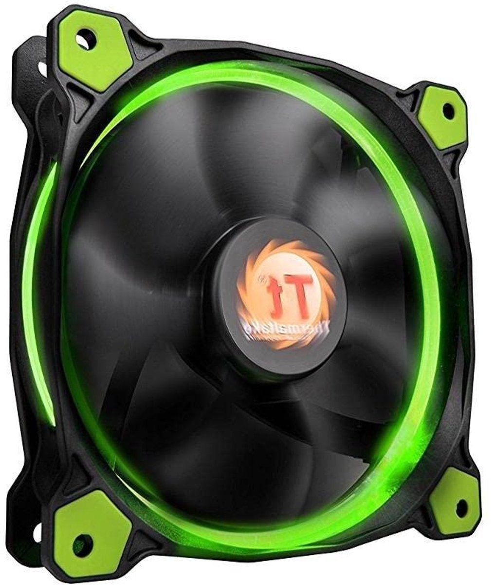 PC Ventilator - Koeler - Computer Koeling - Groen LED - 14cm - Groen