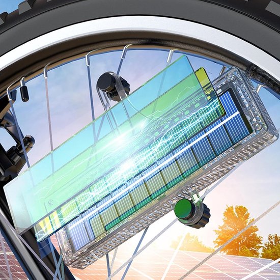 Fiets spaakverlichting - Wielverlichting LED - Nachtelijke Zichtbaarheid - Intelligente Lichtsensor - 16 cm Lengte - Kleurrijk — afbeelding 4
