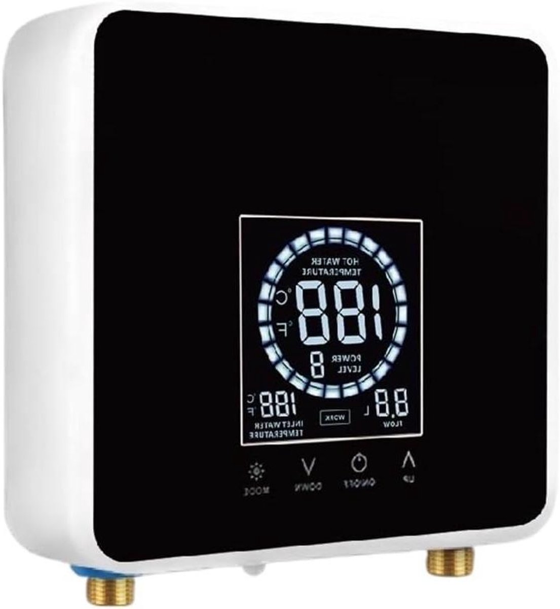 Doorstroomverwarmer Boiler - Elektrische Waterverwarmer - Direct Warm Water - LCD Temperatuurdisplay - 5500W - Zwart