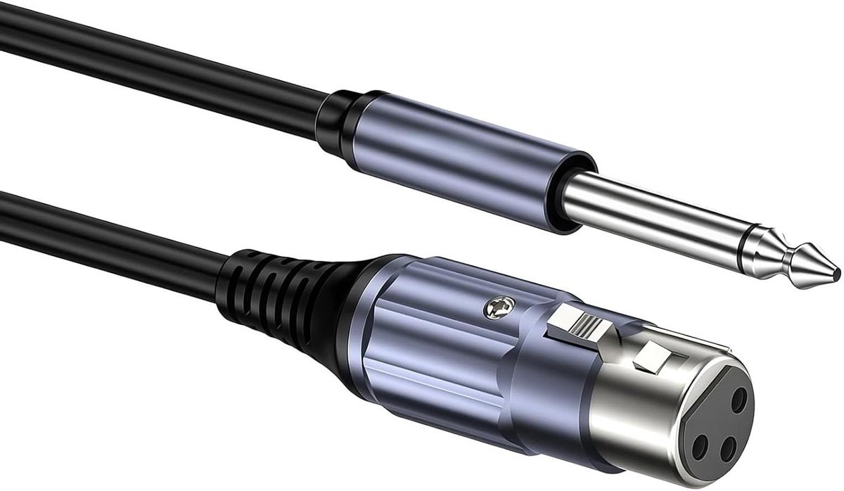 Microfoon Koord - Geluids kabel - Muziek afspelen - Gebalanceerde transmissie - 3 meter - Zwart