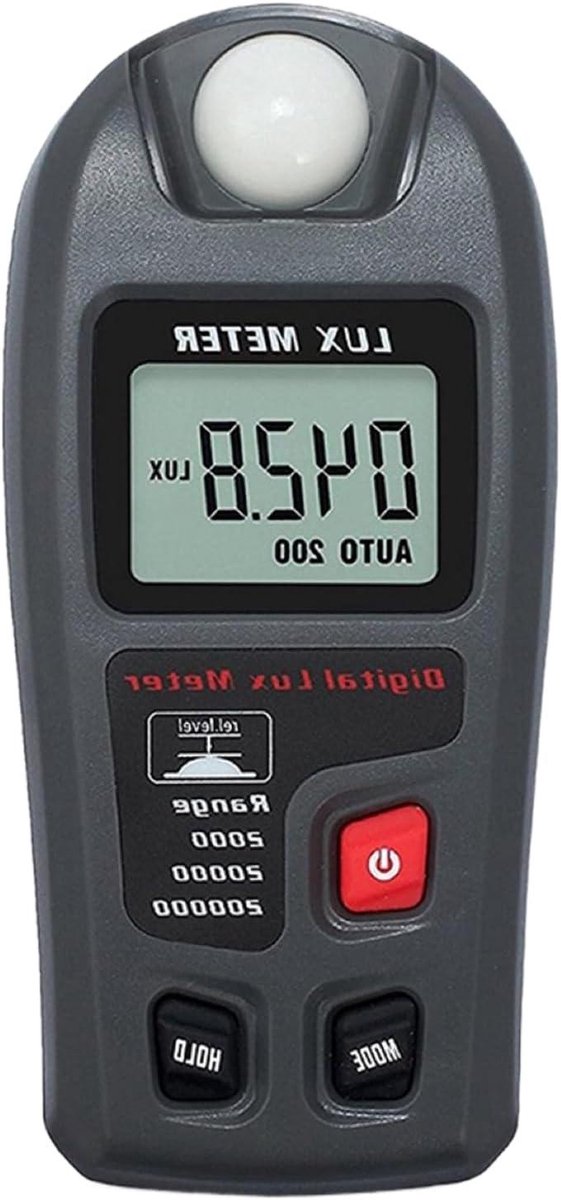 Lichtmeter - Lux meter - Meten lichtintensiteit - Automatisch bereik - 15 x 7 cm - Zwart