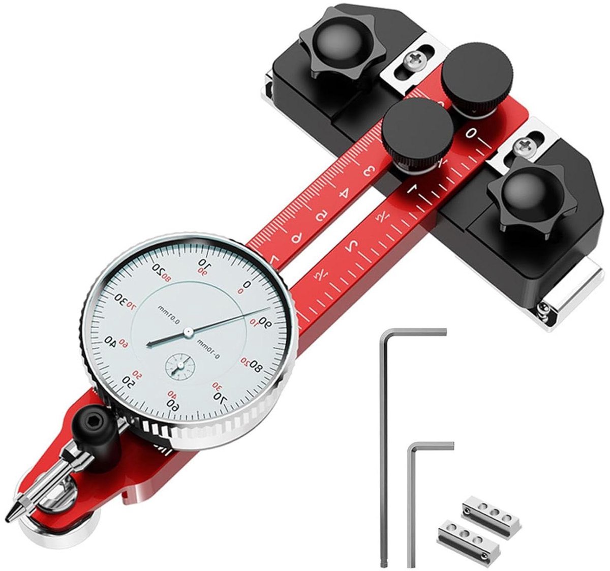 Zaagmeter - Uitlijner Kalibrator - Precisie Houtsneden - Verstelbaar Bereik - 0-120 mm - Aluminium