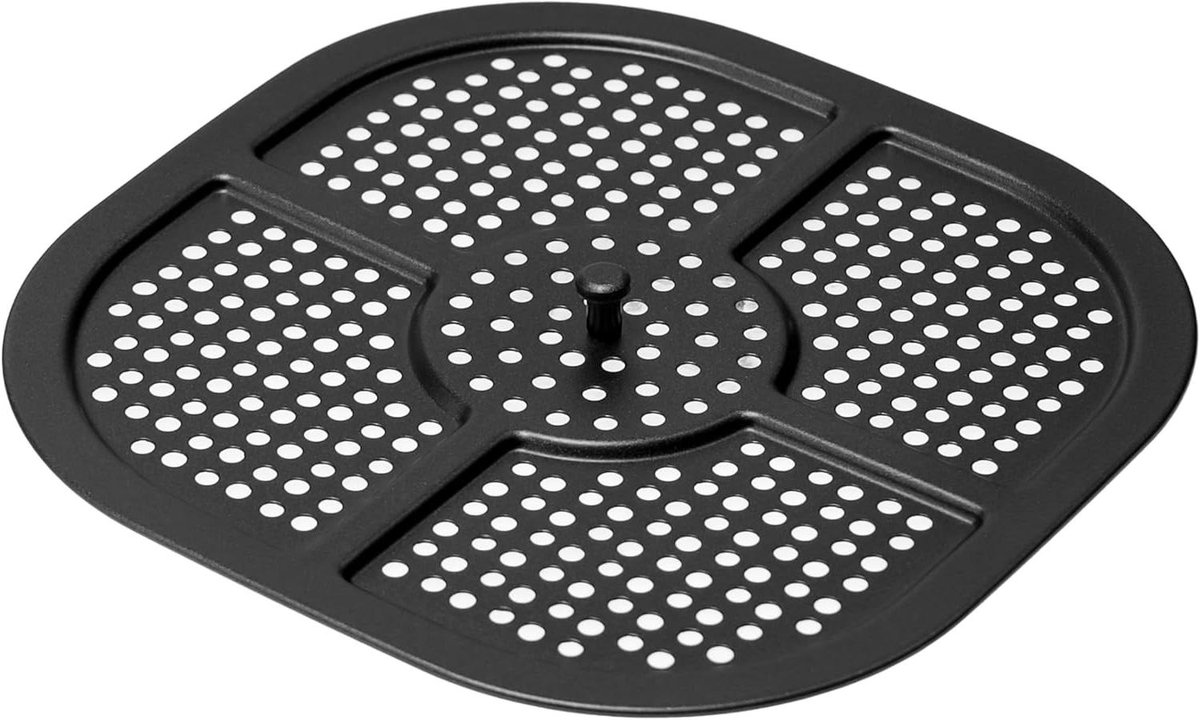 Grillrooster - Reserveonderdeel - Airfryer Accessoire - Roestvrijstaal - 19x19 cm - Zilver
