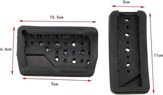 Pedaalhoezen Auto - Antislip Pedalen - Verbeterde Grip - Universeel Ontwerp - Set van 2 - Zilver Zwart — afbeelding 5