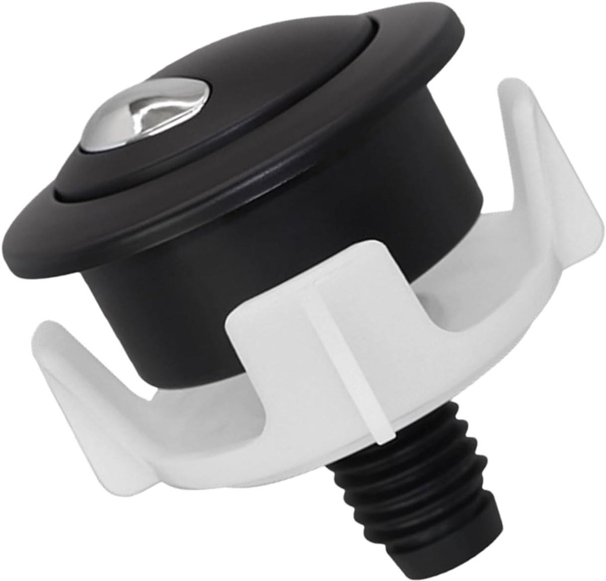 Toiletknop vervanging - Spoelknop reserveonderdeel - Waterbesparing toilet - Twee spoelopties - 54 x 37 mm - Chroom