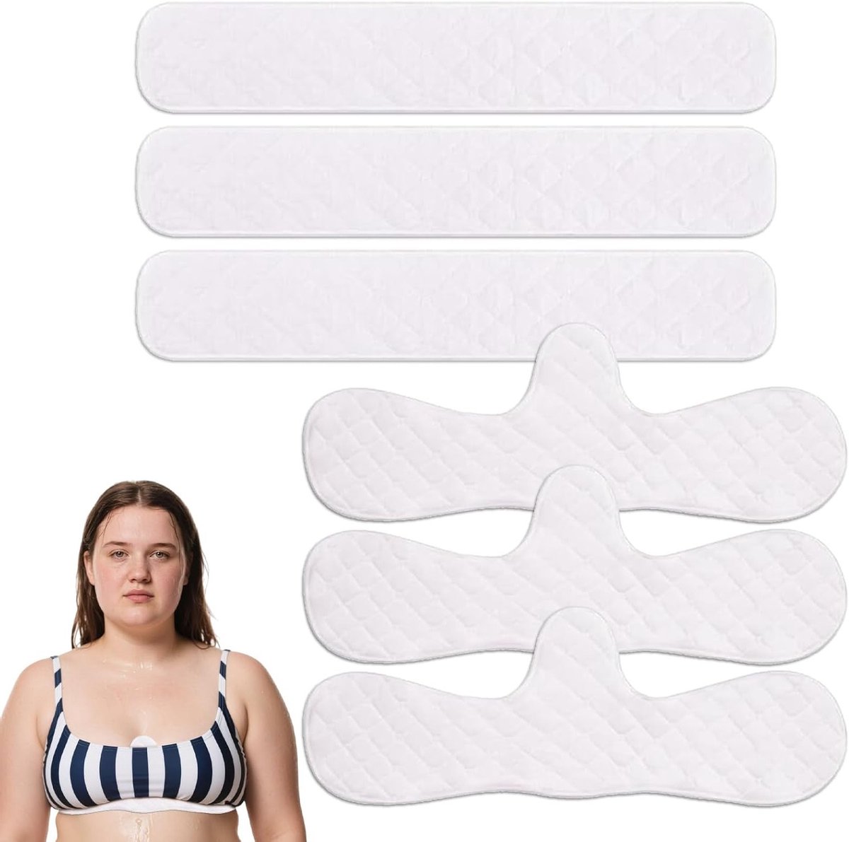 Ademende en absorberende bh-liners - Set van 6 - Duurzaam en comfortabel - Beschikbaar in 2 maten voor optimale pasvorm