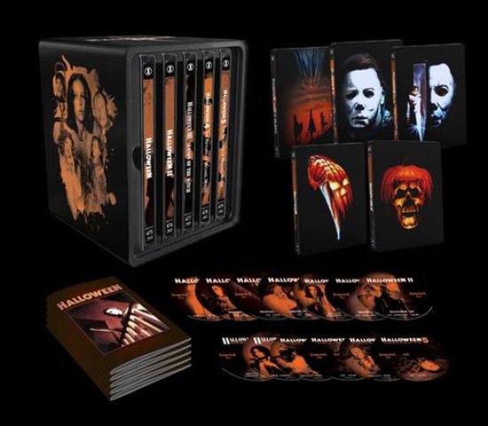 HALLOWEEN I - V (1978 - 1989) - 4K UHD + BLU-RAY - LIMITED EDITION STEELBOOK LIBRARY COLLECTION - IMPRINT COLLECTION #475 - 479 (13x4KUHD/Blu-ray)