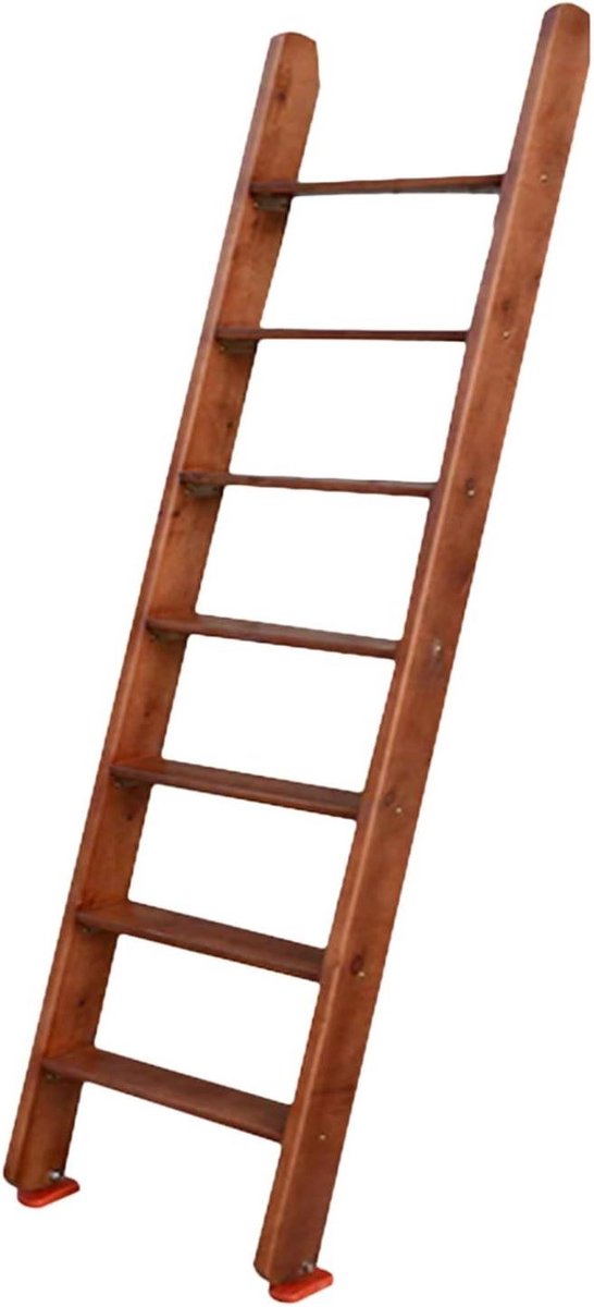 Stapelbed Ladder - Houten Klimladder - Veilig Bed Bereiken - Brede Antislip Treden - 1.75 Meter - Houtkleur