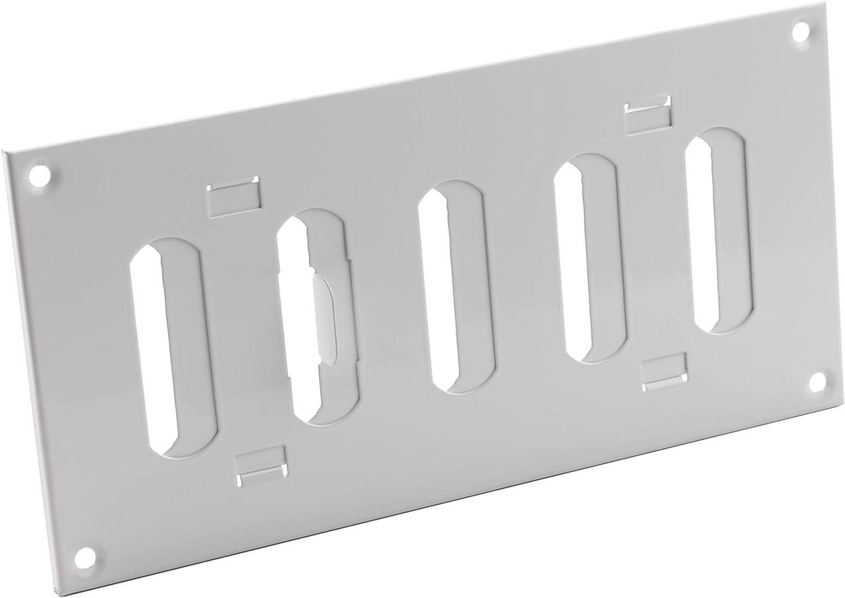 Ventilatierooster 200x100mm - Wit Schuifrooster voor Ventilatiesystemen