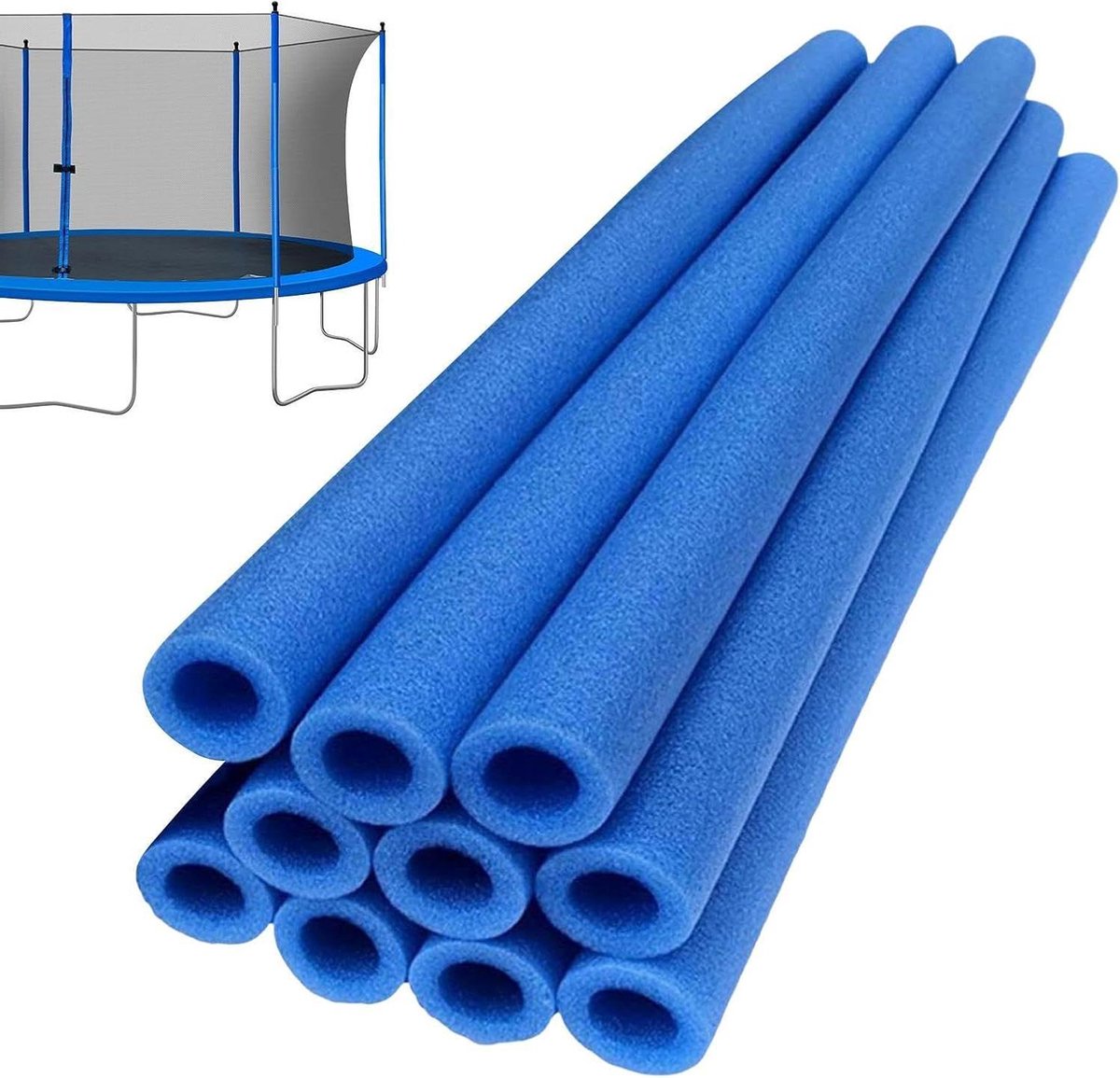 Trampoline Paalhoezen - Paalbeschermers Schuim - Veilig Spelen - Waterdicht Stofdicht - 10 stuks - Blauw