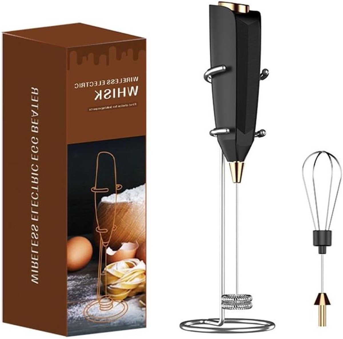 Elektrische Melkopschuimer Koffie Opschuimer Garde Romig Schuim Maken Roestvrijstalen Garde 25 x 7 x 7 cm