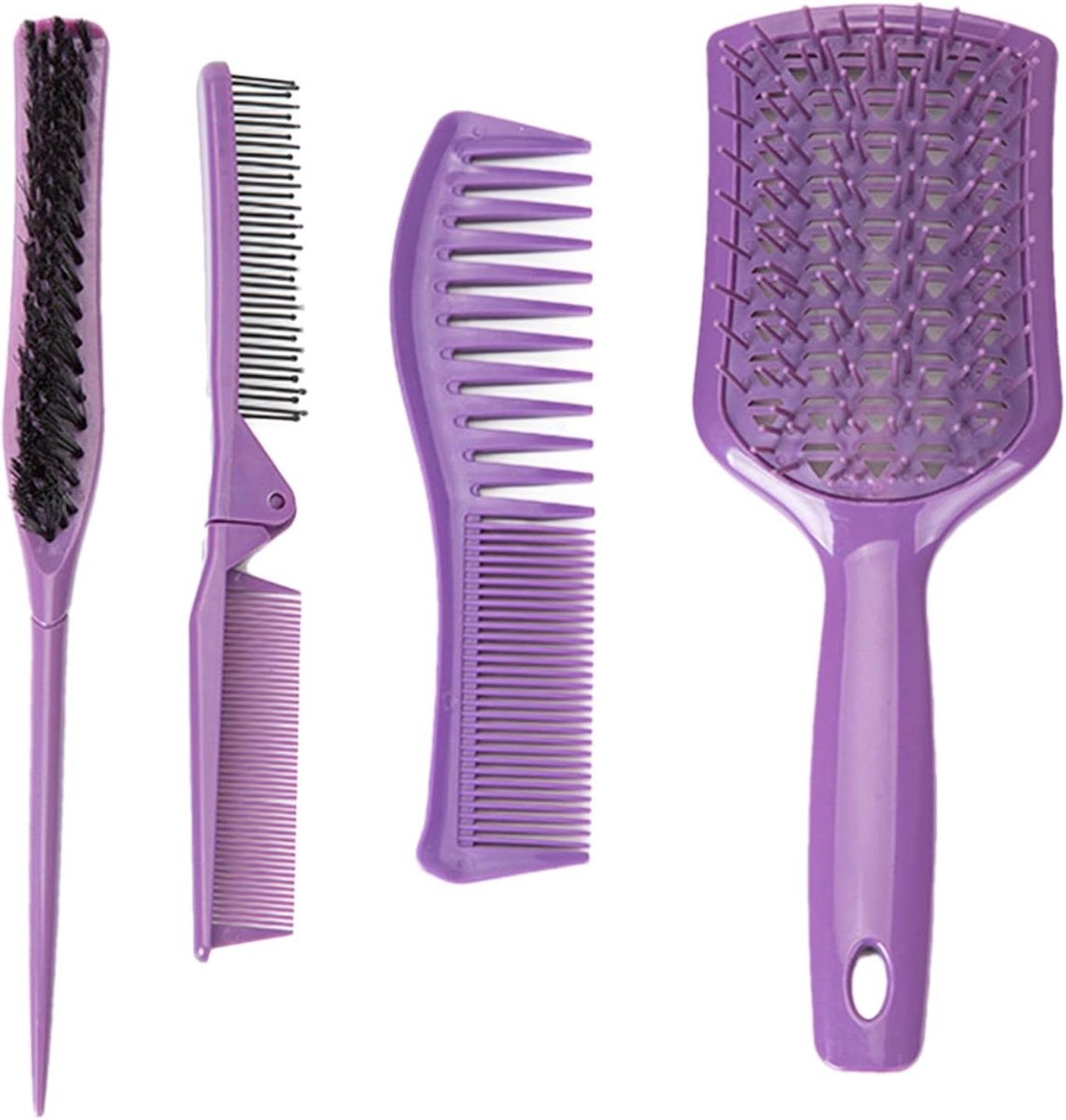 Haarkam Set - Styling Kammen - Haar Stylen - Opvouwbaar Ontwerp - 4 Delig - Niet gespecificeerd