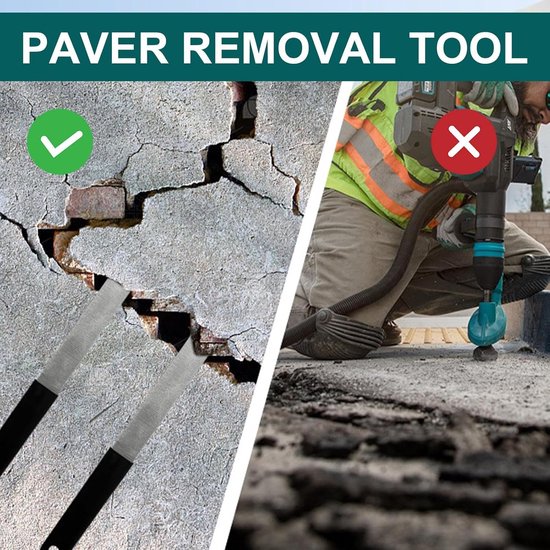 Straatsteen Verwijderaar - Tegeltrekker Blokken - Tuinonderhoud - Efficiënt Greepmechanisme - 22 x 3 x 1 cm - Metaal — afbeelding 5