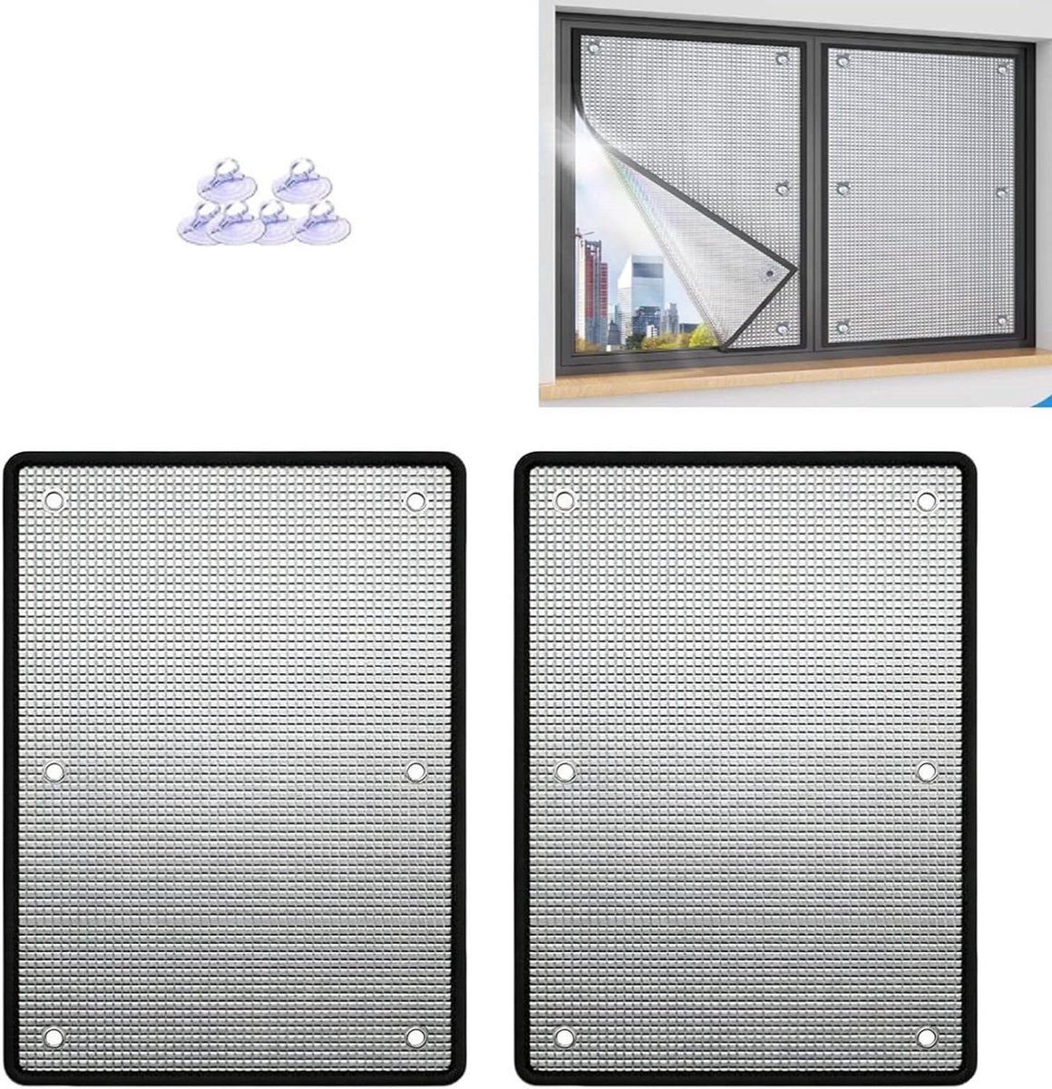 Raamfolie Warmte-isolerend - Zonwerende Folie - Privacy Creëren - Met Zuignappen - N.v.t.
