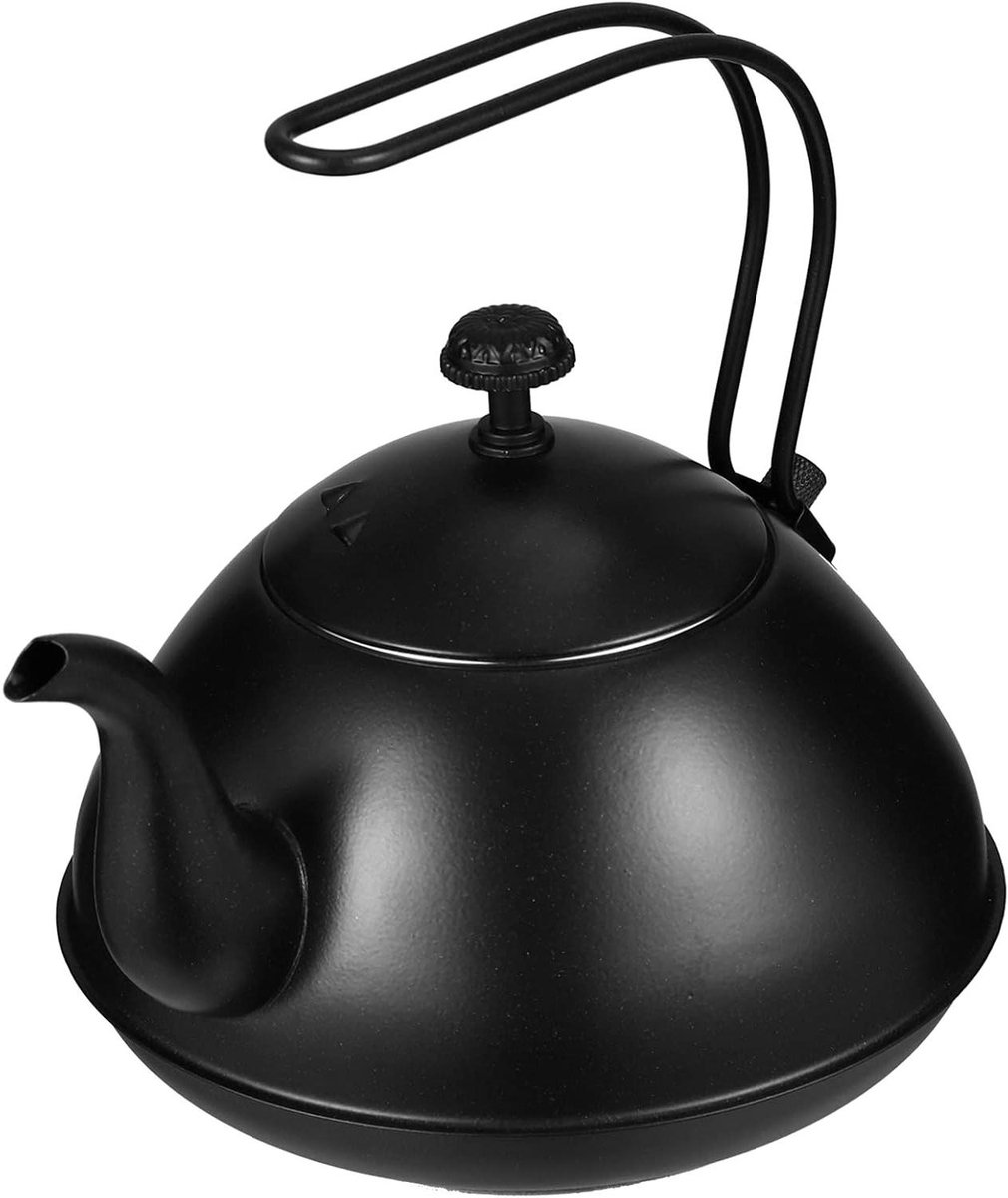 Koffie Percolator - Waterkoker Theeketel - Water Koken - Siliconen Gecoate Handgreep - 19X18X16CM - Zwart