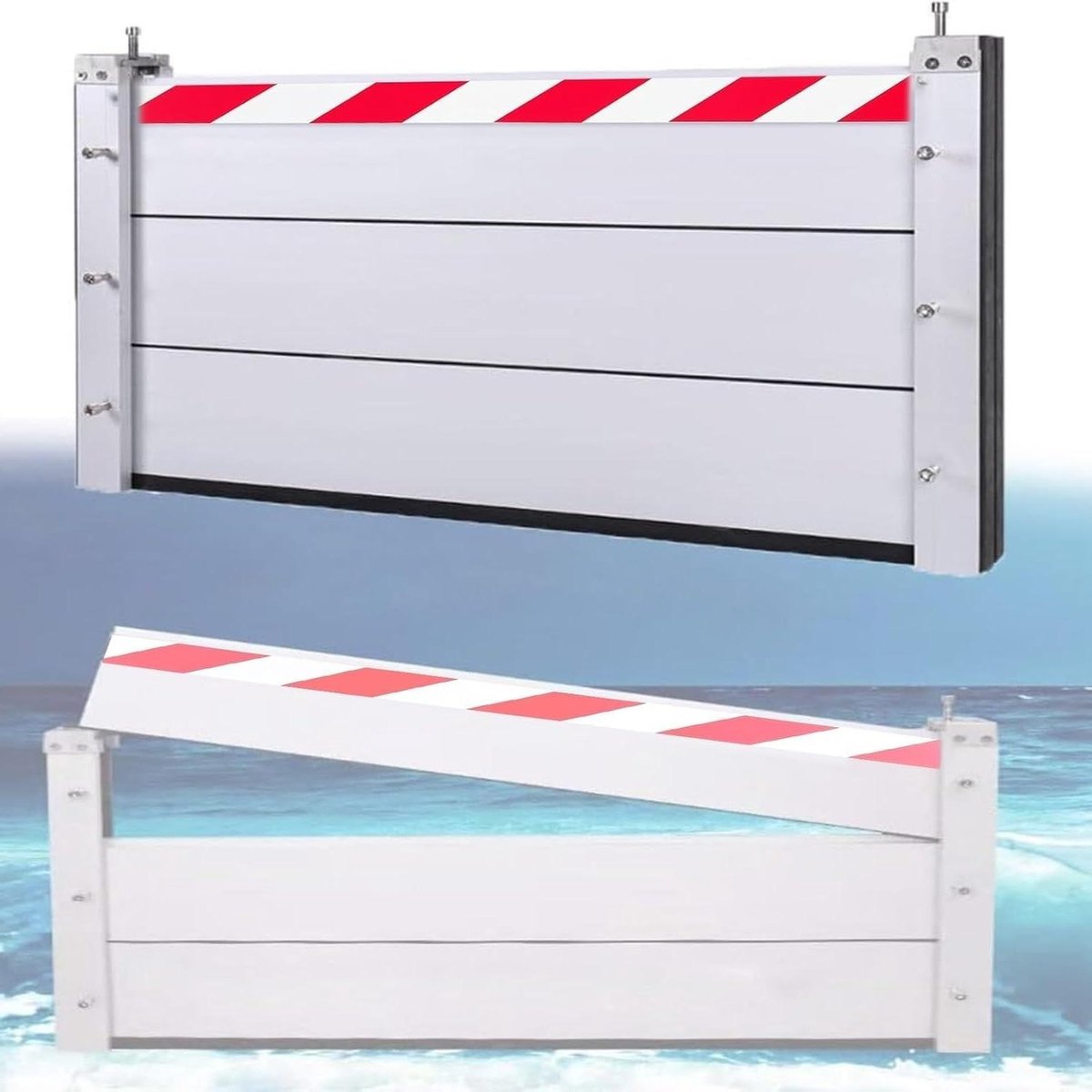 Waterkering Deur - Waterstopper - Overstroming Voorkomen - Waterdichte Afdichting - 55 x 20 cm - Zilver
