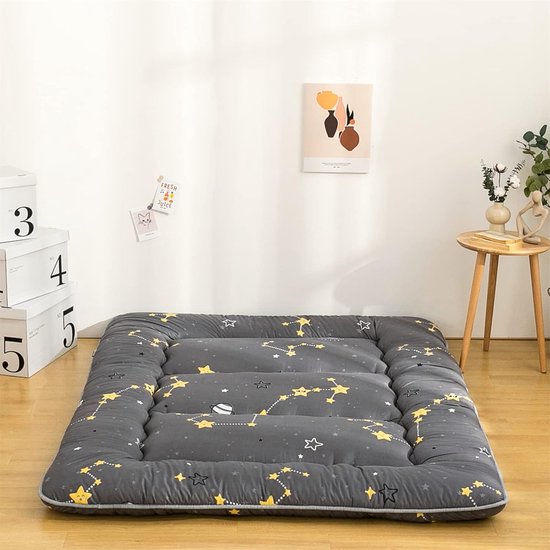 Futon Matras - Vloermatras Opvouwbaar - Ruimte Besparen - Huidvriendelijke Stof - 90x200cm - Geel — afbeelding 3