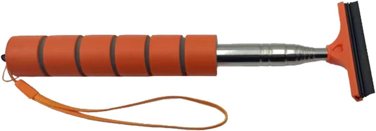 Telescopische Raamtrekker - Spiegelwisser Auto - Rijzicht Verbeteren - Intrekbare Handgreep - Tot 98 cm - Oranje