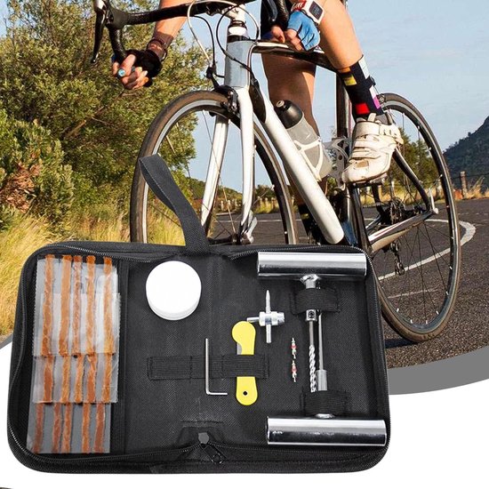 Banden Reparatie Set - Gereedschap Kit - Onderweg Repareren - Compleet Onderhoud - 15 Stuks - Zwart — afbeelding 4