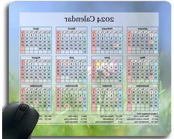 Kalender Muismat - Bureau Mat - Computer Gebruik - Gestikte Rand - 22 x 18 cm - YTT10