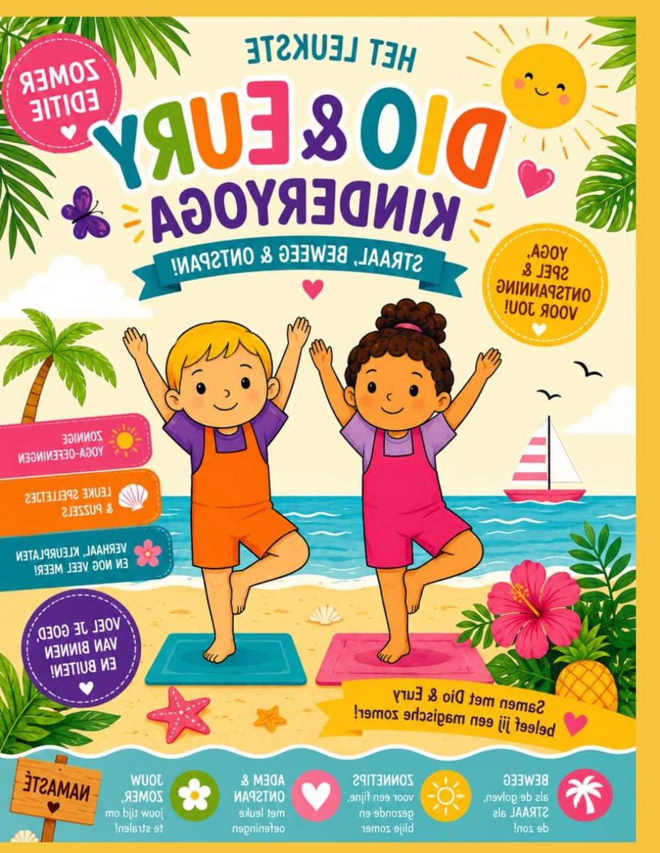Kinderyoga Magazine - Zomer Avontuur - Kindermassage Verhalen - Zelfnivellerend - 80 pagina's - Meerdere kleuren