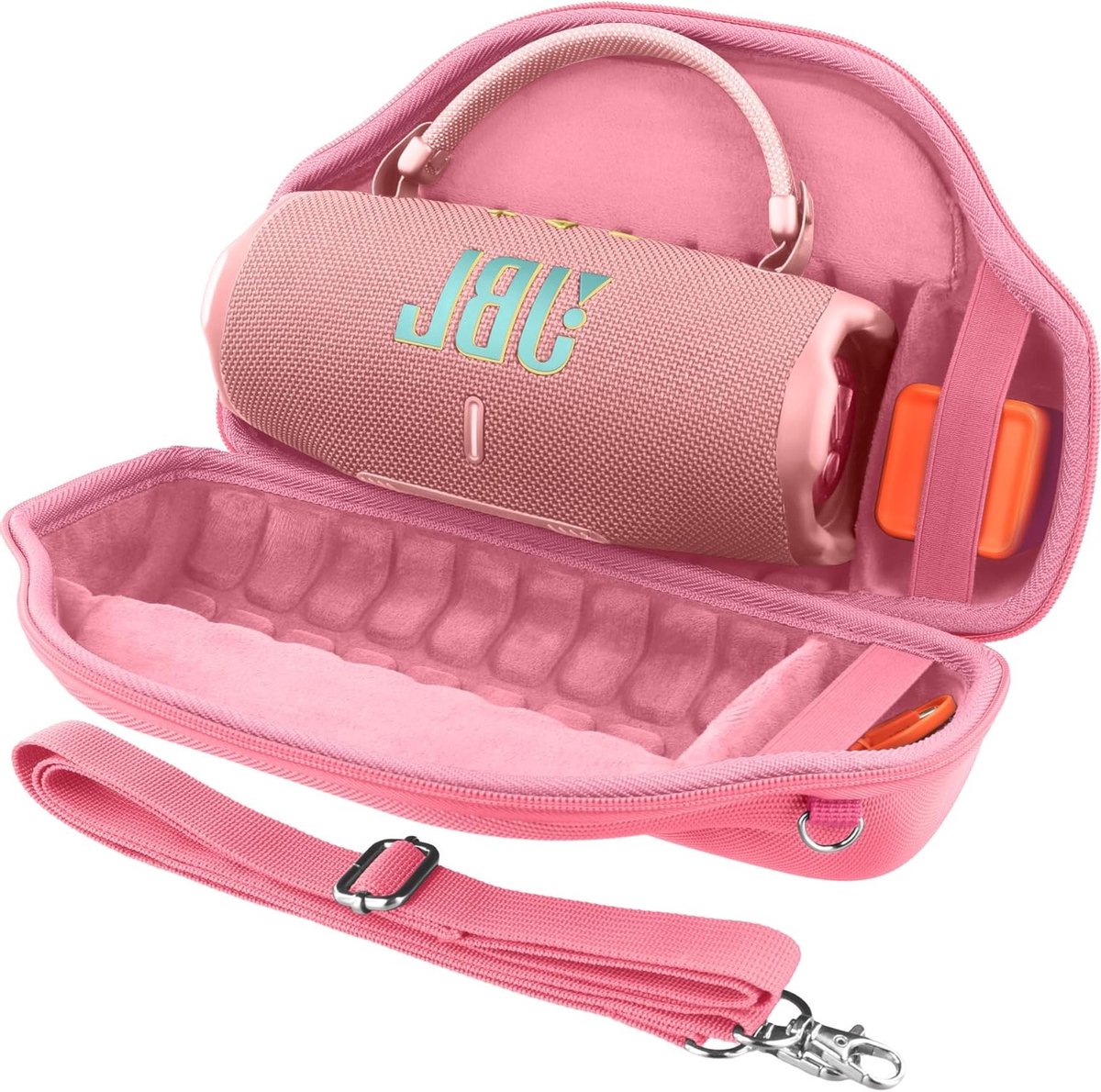Duurzame Hard Travel Beschermhoes voor Bluetooth Speaker met Afneembare Schouderriem - Ideaal voor JBL Charge 6 en Meer