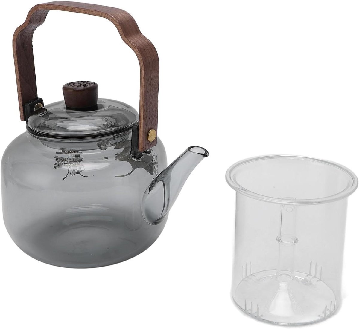 Glazen Theepot - Thee Kan - Thee Zetten - Dubbel Infuser Systeem - 900 ml - Transparant