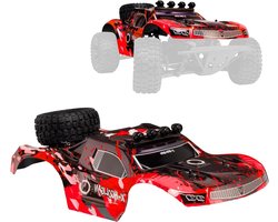 Vervangende RC Auto Body - RC Carrosserie Shell - Personaliseren Voertuig - Snelle Make-Over - 42 cm - Rood