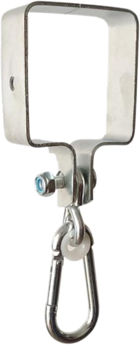 Schommelhaak - Hangstoel houder - Stil ophangen - Nylon lager - 18 x 10 x 6 cm - Zilverkleurig