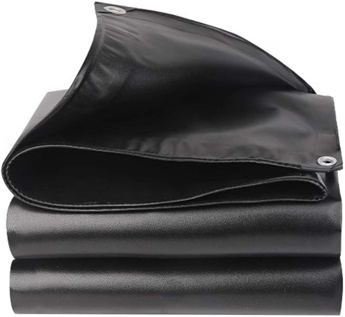 Waterdicht Zeil - Dekzeil PVC - Bescherming Buiten - Versterkte Oogjes - 2x1.5m - Zwart