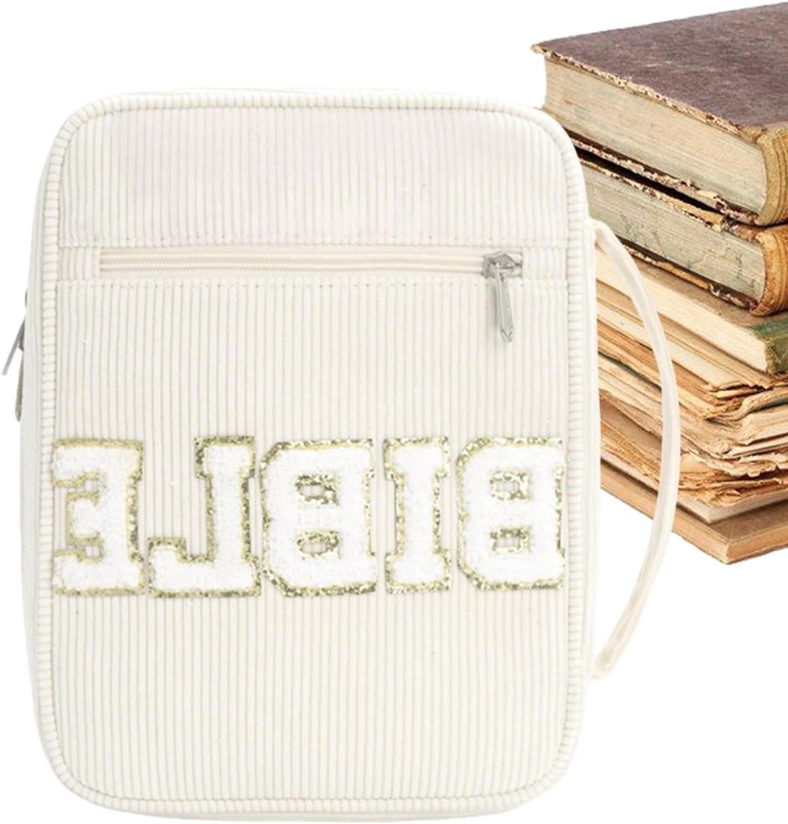 Bijbel Tas - Opbergmap - Veilig Opbergen - Verborgen Vak - 25 cm - Neutrale Kleur