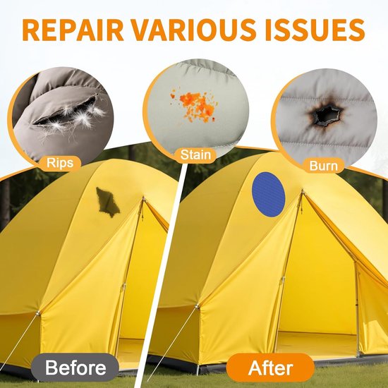 Reparatie-patch - Herstelstikker Plakker - Kleding Repareren - Zelfklevend Waterdicht - 3 stuks - Zwart — afbeelding 2