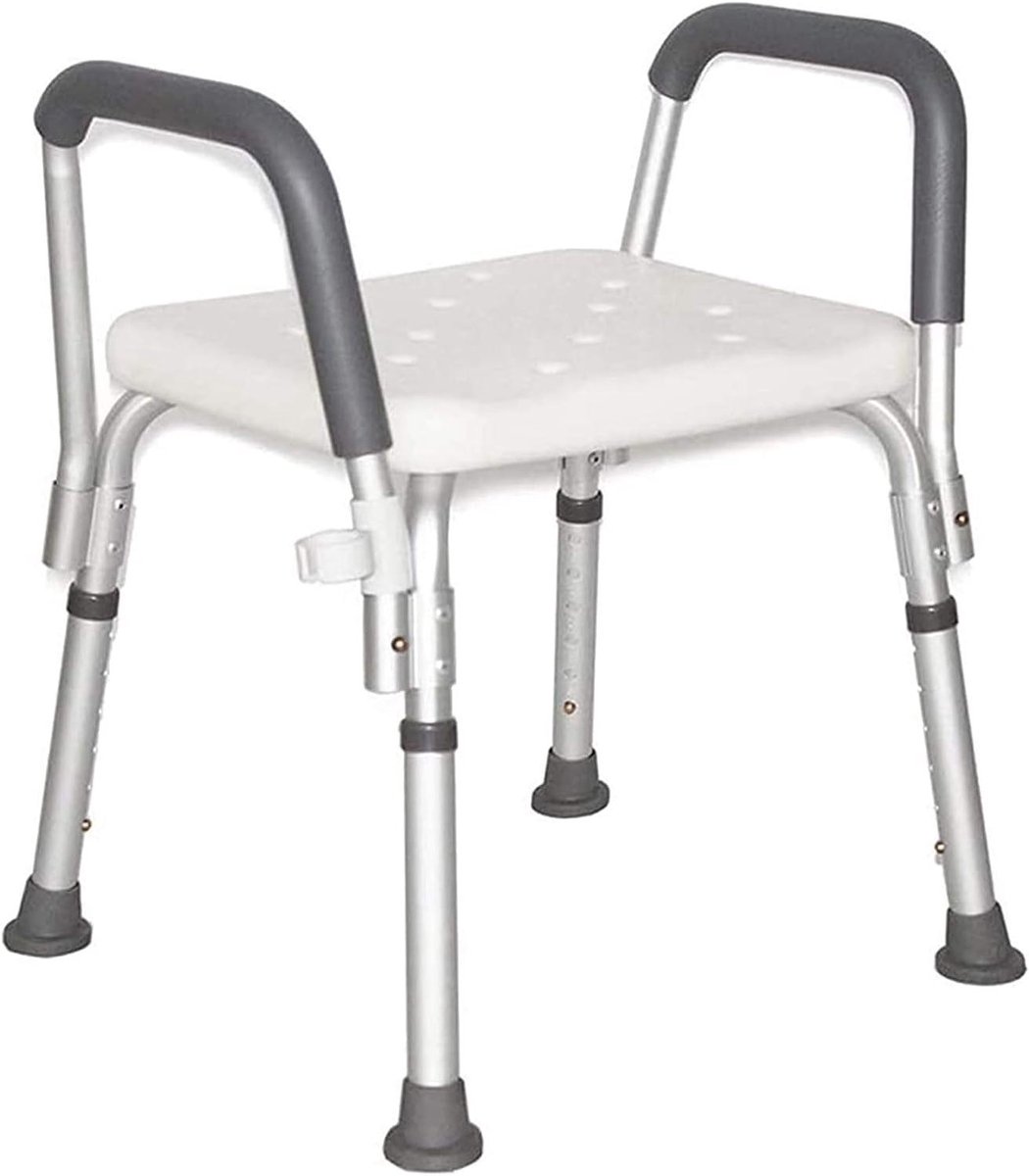 Douchestoel - Badkruk Transferbank - Veilig Douchen - Verstelbare Hoogte - 51x31cm - Wit
