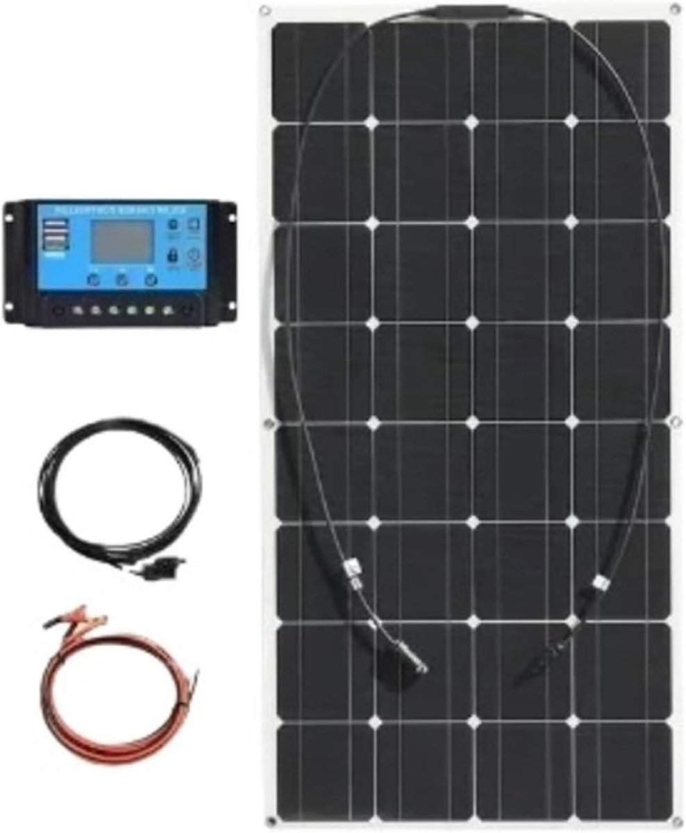 Zonnepaneelsysteem Kit - Energie Opwekker - Thuis Energie - 2000 Watt Vermogen - 100A Controller - Zwart
