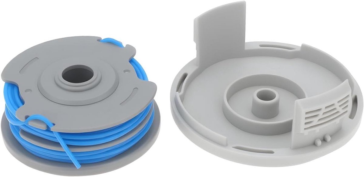 Trimmerspoel met kap - Grastrimmer spoel - Gazononderhoud - Dubbele lijn - 1.5 mm - Zwart