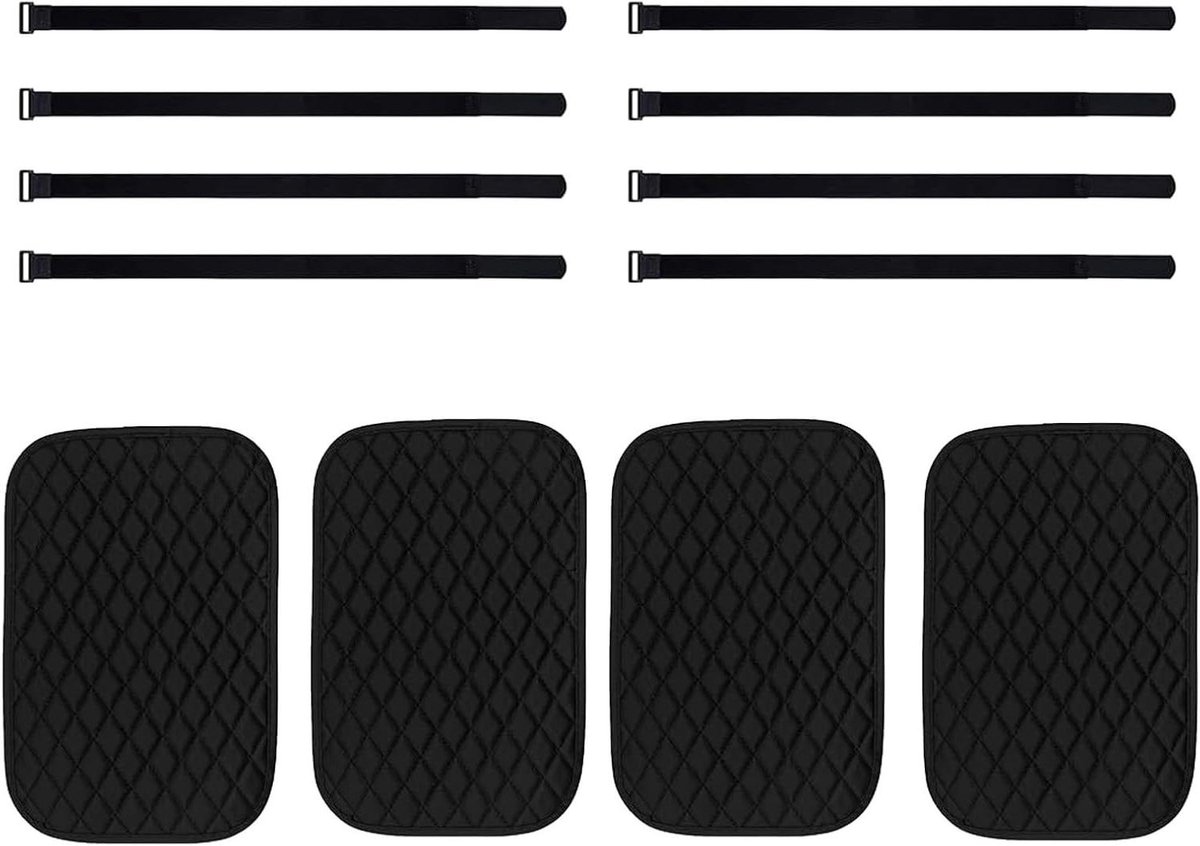 Bed Ladder Pads - Treden Bekleding - Veilig Klimmen - Antislip Materiaal - 29 x 20cm Set - Zwart
