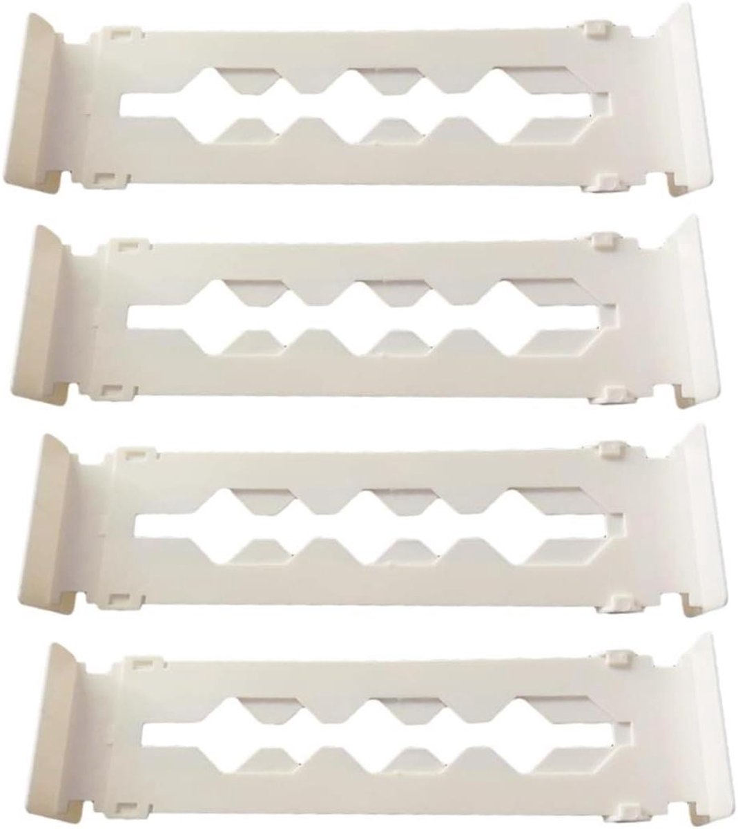 Ladeverdelers - Opbergers Kleding - Laden Ordenen - Verstelbaar - 325x8x5cm - Wit