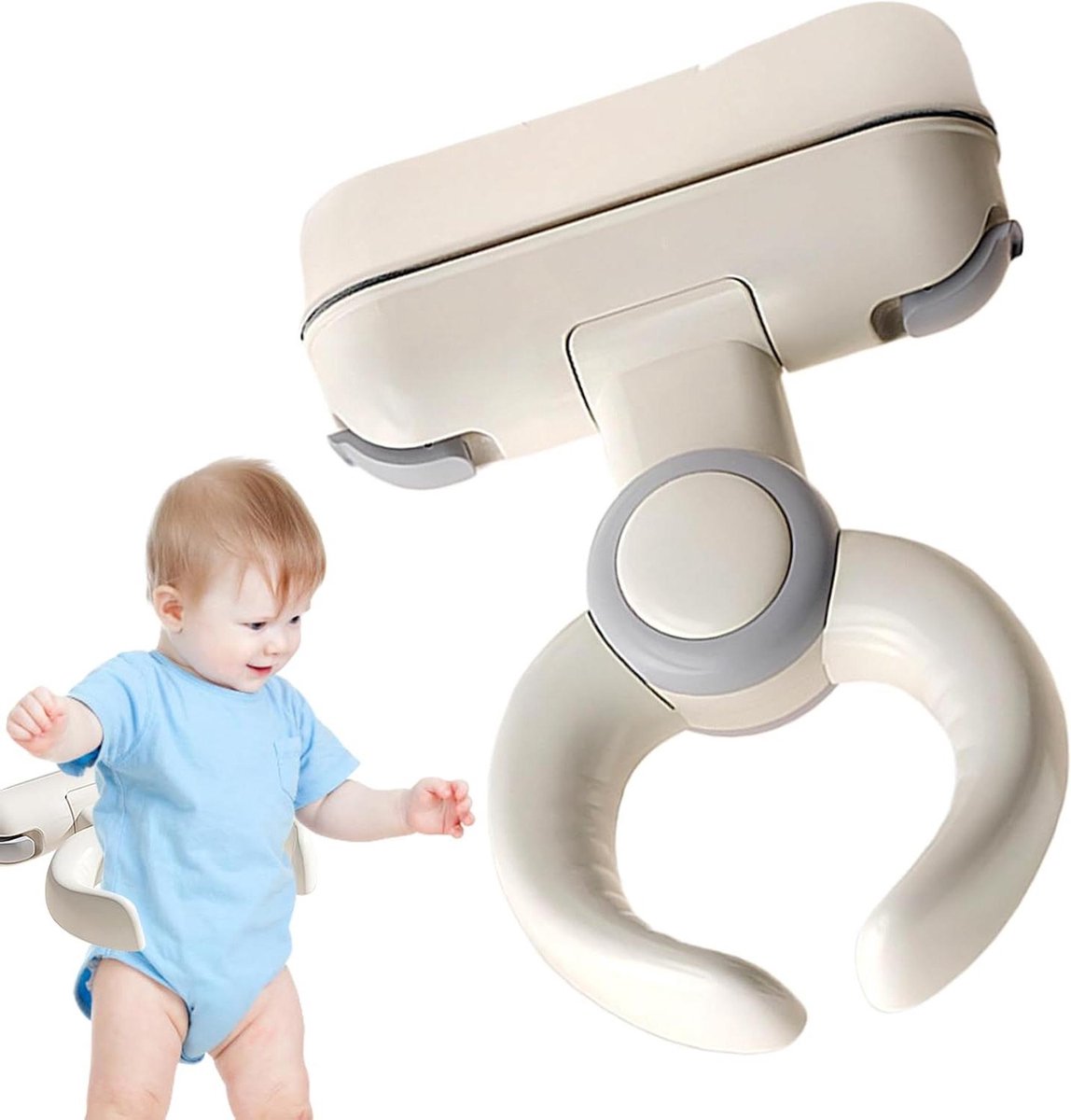 Baby Badsteun - Peuter Douchestandaard - Veilig Baden - Anti-kanteltechniek - 26-35 cm - Grijs