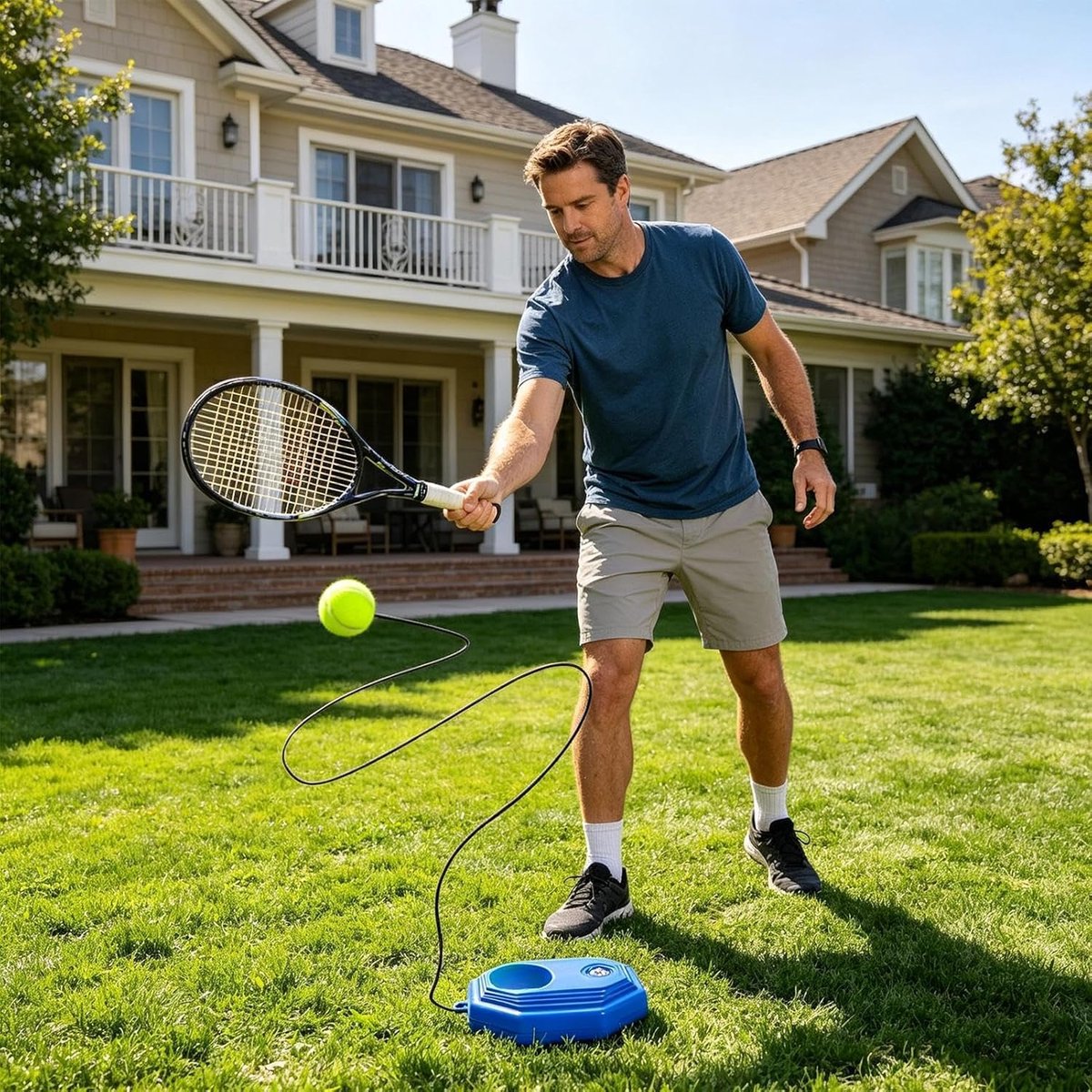 Tennis Rebounder - Trainingshulp Tennis - Slagoefening Verbeteren - Zelf Terugkaatsend - Niet gespecificeerd - Niet gespecificeerd