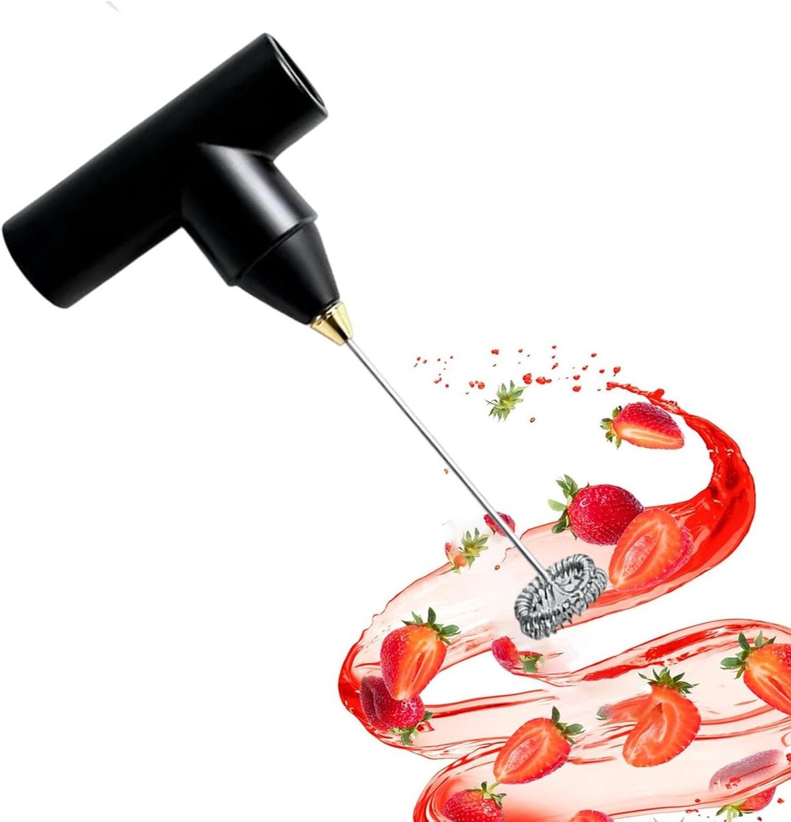 Handmixer - Keukenmixer Elektrische Mixer - Bakken en Koken - Verwijderbare Accu - 23x6 cm - Zwart