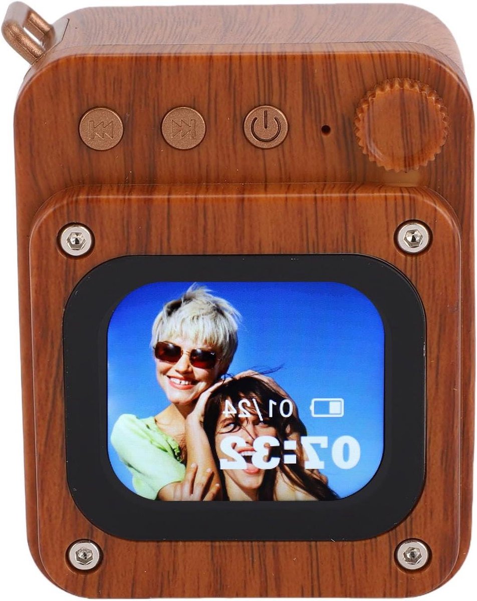 Draagbare Bluetooth Luidspreker - Draadloze Speaker - Muziek Luisteren - 2 Inch Touchscreen - 5W - Zwart