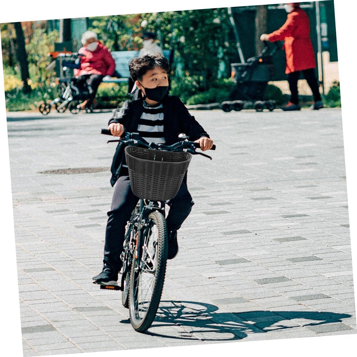 Fietsmand Voorop - Fietstas Stuurmand - Boodschappen Vervoeren - Grote Capaciteit - 33 x 24 x 22 cm - Zwart
