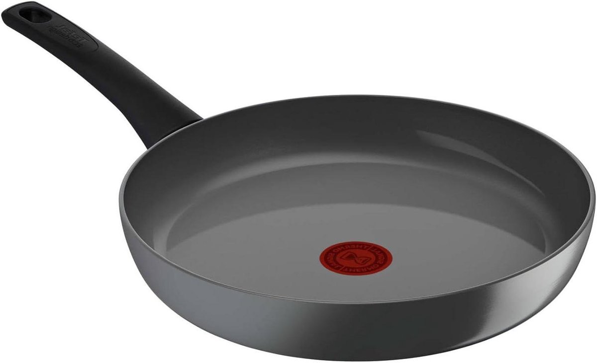 Koekenpan - Koekenpan met anti-aanbaklaag - Gezond koken - Keramische anti-aanbaklaag - 28 cm - Grijs