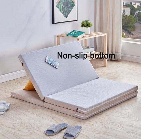 Vouwmatras - Gastenmatras Vloerbed - Tijdelijk Slapen - Afneembare Hoes - 80x200x5cm - Rood — afbeelding 3