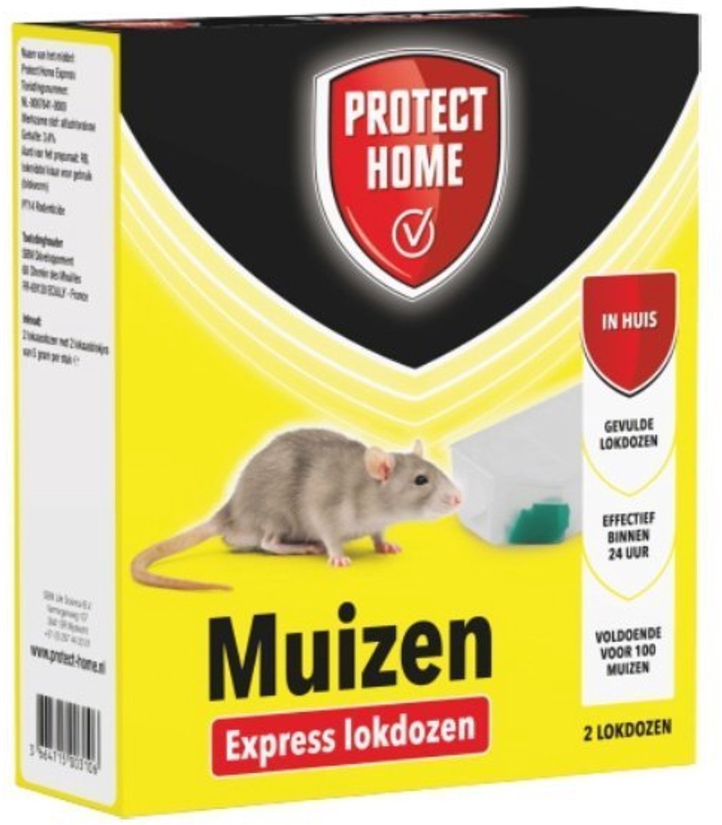 Protect Home Express Muizenpasta (2 lokdozen) - Krachtig muizengif - Met gratis cheatsheet