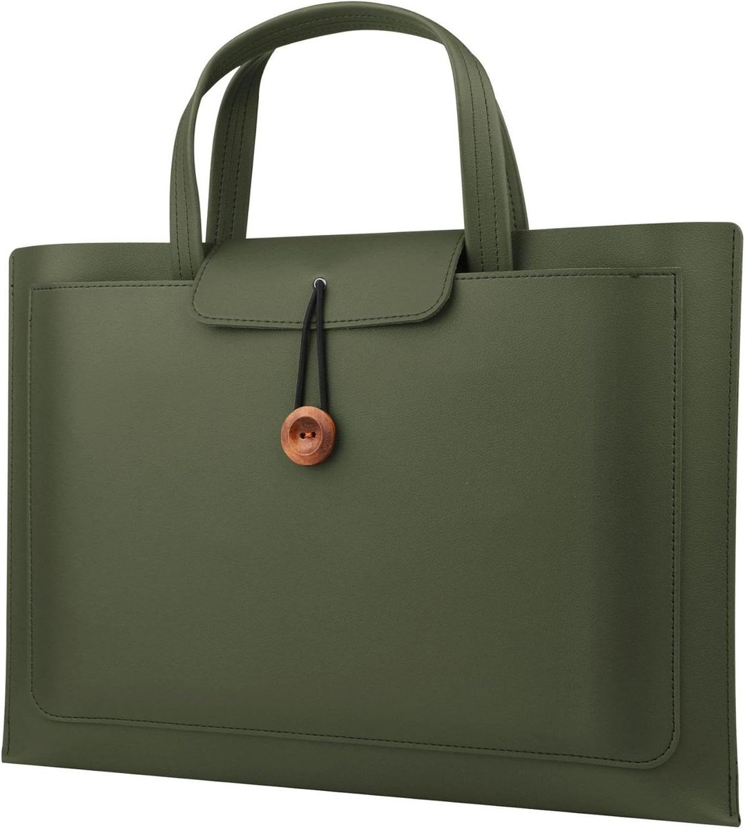 Laptoptas Aktetas - Messengertas PC Tas - Zakelijk Vervoer - Waterdicht Leer - 14 inch - Zwart