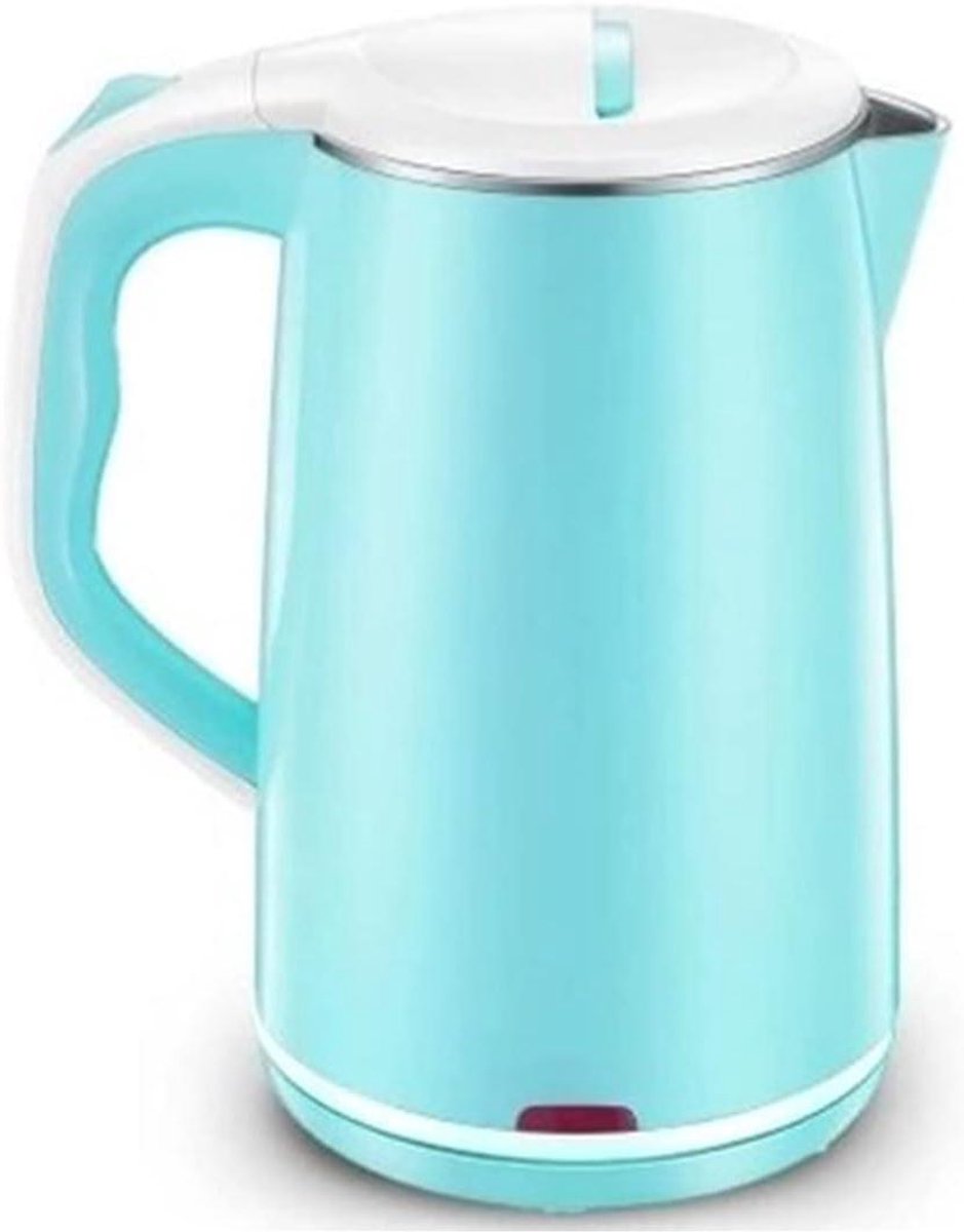 Elektrische Waterkoker - Theeketel Warmwater - Snel Water Koken - Dubbelwandig Roestvrij Staal - 2 Liter Capaciteit - Blauw